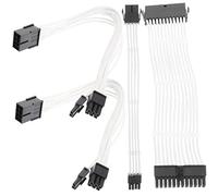jojofuny 1ensemble Câbles Extension pour Alimentation avec Peignes Câbles Pcie Broches Broches Et Compatible avec Gpu Carte Et CPU Design Tressé Et Flexible