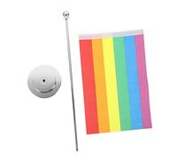 jojofuny 1Ensemble Drapeaux de Table Arc Ciel Gay Pride avec Support Décoratif pour Fêtes Lgbt et Célébrations Festives