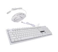 jojofuny 1ensemble Set De Clavier Et Souris USB Mécanique Luminous pour Gamers Kit De Jeu avec Design Ergonomique Et Matériaux Résistants pour Pc Et Ordinateur Portable