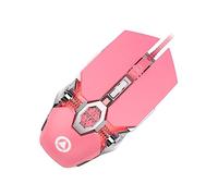 jojofuny 1pièce Électronique Ergonomique Silencieuse Programmable avec Éclairage RGB Gaming Filaire Rose pour Pc Et Bureau