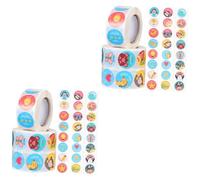 jojofuny 2 Ensembles Autocollants Adorables Pour Garçon Fille Lot Stickers Cartoons Autocollants De Récompense Multi Pour Enseignants Et Parents 3 Rouleaux*2