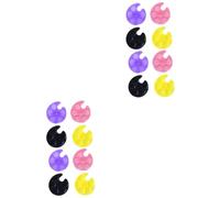 jojofuny 2 Ensembles De 8 Pièces Bac à Anneau Quoi Nail Manucure Prise Faire Des Palettes Plateau Palette De Mélange Peinture Dessin Couleur Plat Uv Clou Art Polon Black