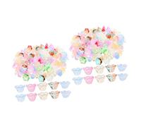 jojofuny 2 Ensembles Décoration Suspendue De Flower Perle Breloques Pour La Fabrication De Bracelets Rose Breloques Mini Fleur Un Verre 100 Pièces * 2