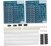 jojofuny 2 ensembles Kit Soudure Électronique avec Plaque Prototypage Pcb Accessoires Composants pour Entraînement Soudage Portable et Adapté Débutants et Confirmés