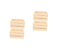 jojofuny 2 Ensembles Mini Caisses Miniatures Lot De Accessoires De Rangement Polyvalents Pour Maison De Poupée Décor Miniature Pour Nourriture Et Boissons 2 Pièces * 2