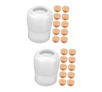 jojofuny 2 Ensembles Moule de Bouteille Silicone avec Bouchons Kit de Fabrication Diy pour Stockage Moules à Résine pour Bijoux et Décorations Artisanales