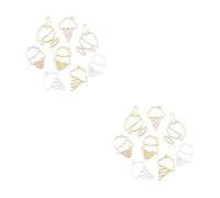 jojofuny 2 Ensembles Pendentifs Métalliques Créatifs Pour Diy Formes De Glace Uv Or Or K Chacun 9 Pièces * 2