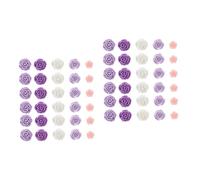 jojofuny 2 Ensembles Punaise Pratique Punaises Colorées Coules De Pouce De Fleur Punaise Rose Floral Punaise En Forme De Rose Petite Punaise Accessoire Métal Violet,mauve 40 Pièces * 2