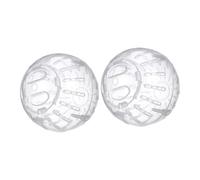 jojofuny 2 pièces Boule Hamster Mini Silencieuse Transparent Jeu Exercice pour Hamsters Nains Souris Gerbilles et Planeurs Sucre Enrichissement Petits Animaux