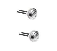 jojofuny 2 pièces Bouton Réservoir Chasse Double Poussoir Design Durable et Écologique Facile à Installer Surface Électroplquée Remplacement pour Wc