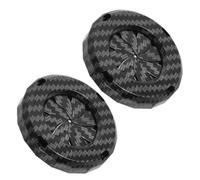 jojofuny 2 Pièces Cache Décoratif Noir en Abs pour Bouton-poussoir de Démarrage Voiture, Protection Raffinée et Accessoire Intérieur pour Commutateur D'allumage Automobile
