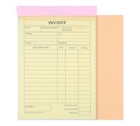 jojofuny 2 pièces Carnet Factures Sans Carbones Pour Petites Entreprises Avec Planchette Écriture Bloc Commandes Pages Trois Volets Adapté Artisanat Photographie Restaurant Fleuriste