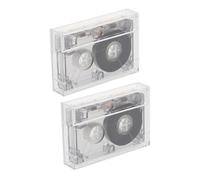 jojofuny 2 pièces Cassette Audio Vierge Mini Cassette Enregistrement Vocal Compatible Interview et Musique Bande Audio Portable pour Apprentissage et Discours Lot