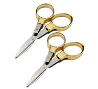 jojofuny 2 pièces Ciseaux Pliants Acier Inoxydable Lot de Ciseaux Multifonctions Ergonomiques pour Couture Bureau et Loisirs Créatifs Poignée Confortable et Design Sécurisé