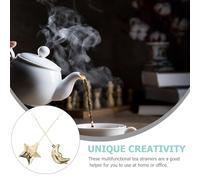 jojofuny 2 pièces Infuseur à Thé Suspendu Inox Forme Étoile et Lune avec Chaîne Filtre à Thé Vrac Précis Lot pour Infusion Pratique à Domicile ou Bureau