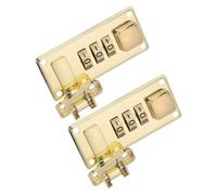 jojofuny 2 Pièces Lot de 2 Cadenas à Combinaison 3 Chiffres Dorés pour Valises, Cadenas de Voyage Compacts et Sécurisés, Verrou à Code Portable Compatible Crochets et Boucles, pour Bagages