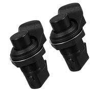 jojofuny 2 Pièces Lot de 2 Loquets à Bouton-poussoir en Plastique Noir, Verrouillage par Pression sans Clé, pour Armoires, Placards et Boîtes Électriques, Adapté à Usage Domestique,