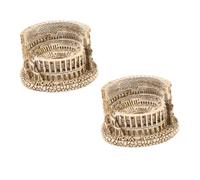 jojofuny 2 pièces Ornements Résine Amphithéâtre Décorations Art de Jardin Miniature Italien Objets Décoratifs pour Terrarium Intérieur et Extérieur Sculptures Compactes Résistantes Aux