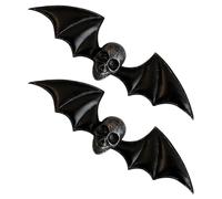 jojofuny 2 Pièces Pince à Cheveux Gothique de Crâne et Aile, en Plastique et Cuir Pu, Accessoires Halloween pour Cosplay et Vie Quotidienne