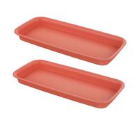 jojofuny 2 pièces Plateau Rectangulaire pour Pots de Fleurs sous-Plateau Plastique Anti-Fuite Récupérateur Eau pour Plantes Intérieur Support Pratique pour Jardinières
