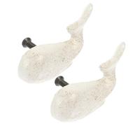jojofuny 2 pièces Poignées de Tiroir Fonte Blanche Motif Baleine Océan Lot de Poignées Délicates pour Meubles Armoire et Commode Décoration pour Chambre Garçon Fille