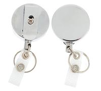 jojofuny 2 pièces Porte Badge Rétractable avec Clip et Anneau Porte Clés pour Cartes Identité pour Écoles et Activités Professionnelles
