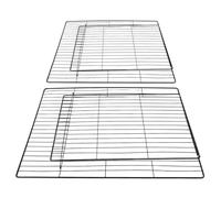 jojofuny 2 Pièces Porte de Remplacement pour Cage à Chat, Portail en Fil de Fer pour Animaux, Panneau de Clôture Grillagée Amovible, Fer Noir, pour Enclos pour Animaux et Clôture pour