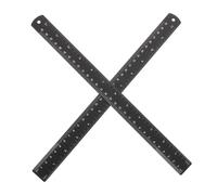 jojofuny 2 Pièces Règle Plate Aluminium Noire Lot de Règle Dingénieur Stable Suspension Outil pour Mesure Dessin et Scolaires