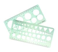 jojofuny 2 pièces Règles de Dessin Géométrique Pochoirs Circulaires et Portables pour Étudiants Architectes et Designers Outils de Mesure Pratiques pour Dessin Technique