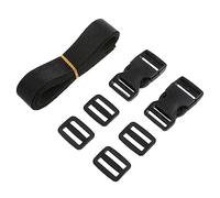 jojofuny 2 Pièces sangle sacs bracelets plat Attache Ajustable ceinture de fixation élastique partie trépied de golf chariot de golf Bretelles clé accessoires de Polypropylène Noir