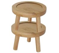 jojofuny 2 pièces Soucoupe Bambou pour Pot de Fleur Plateau Drainage Rond pour Plantes Succulentes Cactus et Petits Pots Support Décoratif Intérieur Extérieur Maison