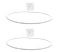 jojofuny 2 Pièces Support de Basket-Ball Mural en Fer Blanc, Rangement | Fixation par Vis, Trous Pré-percés, Installation sur Panneau à Lattes, pour Magasins et Garages