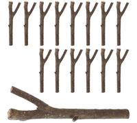 jojofuny 20 Bâtonnets de Bois Naturel Non Décorés pour Loisirs Créatifs Diy, Écorce Naturelle, Accessoires pour Photos et Bricolage