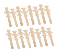 jojofuny 20 Pièces Figures Non Peintes pour Bricolage Garçon Fille Décorations Artisanales Garçons et Filles Sticks Solides pour Projets Créatifs DIY et Activités Scolaires