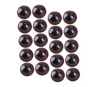 jojofuny 20 pièces Lot de Yeux de Sécurité Plastique Couleur Cacao pour Peluches Crochetées Yeux Réalistes pour Animaux Peluche et Projets DIY Artisanaux