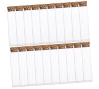 jojofuny 20 pièces Lot Flacons Verre avec Bouchon Liège Petites Bouteilles Transparentes Étanches pour DIY Décoration Stockage Objets Bouteilles Souhaits Récipients Pratiques