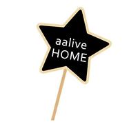 jojofuny 20 Pièces Mini Tableau Noir Bois Étoile Points Étiquettes pour Jardin et Plantes Panneaux à Message pour Mariage et Fête et Supports pour Craie