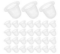 jojofuny 200 Godets à Pigments en Silicone Transparent Forme U Grosse Taille, Kit de 200 Pièces pour Tatouage Semi-permanent, Récipients D'encre Pratiques et Réutilisables pour