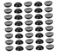 jojofuny 200 Pièces Yeux Plastique Demi-Ronds pour Poupées Yeux Plats Noirs pour DIY Accessoires pour Peluches et Projets Créatifs