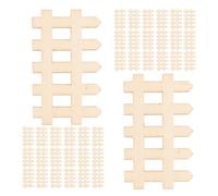 jojofuny 200pièces Mini Clôture Bois Mini Clôture à Piquets Miniature Bordure Décorative pour Maison De Poupée Jardin Féerique Bonsaï Et Micro-aménagement Paysager