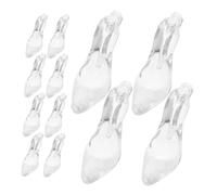 jojofuny 24 Pièces Lot de Pendentifs Chaussures à Talons Hauts Miniatures Acrylique Transparent Ornements DIY pour Décorations et Accessoires Bijoux Cadeau Fête Genre