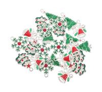 jojofuny 24pièces Pendentifs Breloques de Noël Breloques Alliage pour Création Bijoux Fêtes Pendentifs Hiver pour Loisirs Créatifs