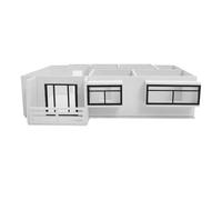 jojofuny 25 Maquette Architecturale Miniature Deux Chambres Deux Salons Matériaux Complets pour Construction DIY Socle Vide Inclus Ensemble Rendus 3D pour Apprentissage et