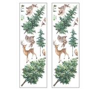 jojofuny 2ensembles Autocollants Muraux Décalcomanie De Cerf De Forêt Décoration Intérieure Auto-adhésive Pour Chambre De Décoration Murale Délicate Et Amovible