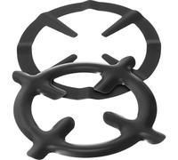 jojofuny 2pcs Support de Poêle en Fer pour Cuisinière à Gaz, Étagère de Fixation pour Pots en Acier Inoxydable, Antidérapant, Facile à Installer, Cuisine