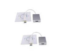 jojofuny 2pièces Adaptateur Convertisseur USB vers pour Pc Ordinateur Portable Et HDTV Sortie Audio Et Vidéo Synchronisée Support Multiscreen Jusqu à Écrans