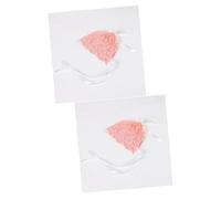 jojofuny 2pièces Chapeau Ajustable Dentelle Et Satin pour Fille Accessoire Photo Prop Rose