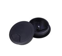 jojofuny 2pièces Couvercle De Trou De Câble Plastique Rond pour Bureau Informatique Cache Fil pour Meubles Et Noir