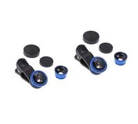 jojofuny 2pièces Objectif De Titre Objectif De Téléphone Portable Lentille Super Angle Macro Et Fisheye Clip pour x Bleu