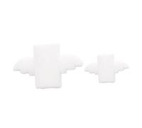 jojofuny 2pièces Protège-câble USB Lot de Blanc avec Motif Aile de Dessin Animé pour Prévenir la Casse du Câble